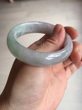 Load image into Gallery viewer, 51.5mm certified 100% natural type A light purple sunny green yellow oval jadeite jade bangle BL77-8666