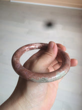Load image into Gallery viewer, 58.9mm 100% natural Etruscan earth red round cut rose stone (Rhodonite)bangle XY76