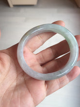 Load image into Gallery viewer, 51.5mm certified 100% natural type A light purple sunny green yellow oval jadeite jade bangle BL77-8666
