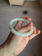 Load image into Gallery viewer, 55mm Certified type A 100% Natural icy watery light green/white round cut Jadeite bangle BG72-0420