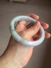 Load image into Gallery viewer, 61.5mm Certified Type A 100% Natura light green white purple Jadeite bangle X159-3830