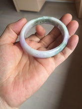 Load image into Gallery viewer, 50mm certified 100% natural Type A brown green/purple oval jadeite jade bangle PB161-1095