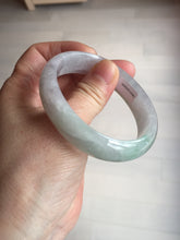 Load image into Gallery viewer, 51.5mm certified 100% natural type A light purple sunny green yellow oval jadeite jade bangle BL77-8666