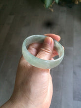 Load image into Gallery viewer, 49.5mm Certified Type A 100% Natural icy watery light green/gray/black thin Jadeite Jade bangle AY79-3208