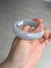 Load image into Gallery viewer, 51.5mm certified 100% natural type A light purple sunny green yellow oval jadeite jade bangle BL77-8666