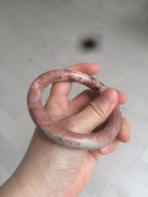 Load image into Gallery viewer, 58.9mm 100% natural Etruscan earth red round cut rose stone (Rhodonite)bangle XY76