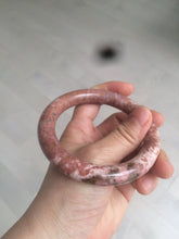 Load image into Gallery viewer, 58.9mm 100% natural Etruscan earth red round cut rose stone (Rhodonite)bangle XY76