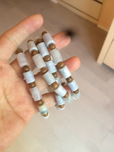Load image into Gallery viewer, 100% natural type A green/purple jadeite jade  beads bracelet group BK56