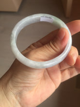 Load image into Gallery viewer, 53mm Certified Type A 100% Natural light green white purple oval Jadeite bangle X160-3838(Etsy 已经列)