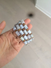 Load image into Gallery viewer, 100% natural type A green/purple jadeite jade  beads bracelet group BK56