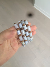 Load image into Gallery viewer, 100% natural type A green/purple jadeite jade  beads bracelet group BK56