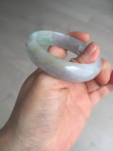 Load image into Gallery viewer, 51.5mm certified 100% natural type A light purple sunny green yellow oval jadeite jade bangle BL77-8666