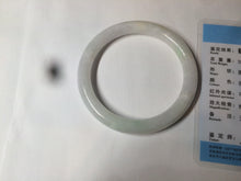 Load image into Gallery viewer, 55mm certified Type A 100% Natural green/white Jadeite Jade bangle BF28-1453