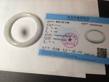 Load image into Gallery viewer, 55mm certified Type A 100% Natural green/white Jadeite Jade bangle BF28-1453