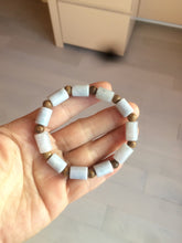 Load image into Gallery viewer, 100% natural type A green/purple jadeite jade  beads bracelet group BK56
