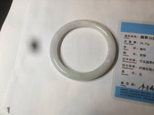 Load image into Gallery viewer, 55mm certified Type A 100% Natural green/white Jadeite Jade bangle BF28-1453