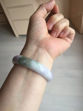 Load image into Gallery viewer, 50mm certified 100% natural Type A brown green/purple oval jadeite jade bangle PB161-1095