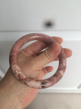 Load image into Gallery viewer, 58.9mm 100% natural Etruscan earth red round cut rose stone (Rhodonite)bangle XY76