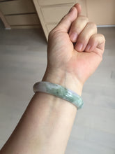 Load image into Gallery viewer, 50mm certified 100% natural Type A brown green/purple oval jadeite jade bangle PB161-1095