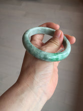 Load image into Gallery viewer, 56mm Certified Type A 100% Natural sunny green gray Jadeite Jade bangle BK131-4417