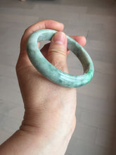 Load image into Gallery viewer, 56mm Certified Type A 100% Natural sunny green gray Jadeite Jade bangle BK131-4417