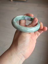 Load image into Gallery viewer, 56mm Certified Type A 100% Natural sunny green gray Jadeite Jade bangle BK131-4417