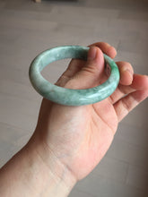 Load image into Gallery viewer, 56mm Certified Type A 100% Natural sunny green gray Jadeite Jade bangle BK131-4417