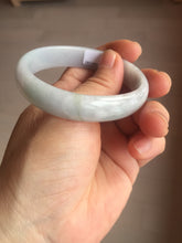 Load image into Gallery viewer, 52.5mm Certified Type A 100% Natural light green white purple Jadeite bangle AU1-3836