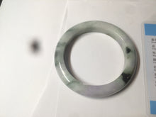 Load image into Gallery viewer, 55.3mm certified Type A 100% Natural dark green/purple/yellow Jadeite Jade bangle AZ41-4099