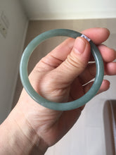 Load image into Gallery viewer, 59mm Certified Type A 100% Natural light green/blue/brown slim round cut Guatemala Jadeite bangle BS56-4639