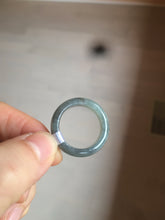 Load image into Gallery viewer, 100% natural type A green/black (青花乌鸡芝麻糊) jadeite jade band ring AE57