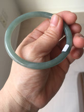 Load image into Gallery viewer, 59mm Certified Type A 100% Natural light green/blue/brown slim round cut Guatemala Jadeite bangle BS56-4639