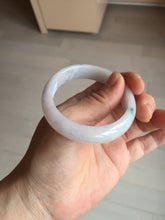 Load image into Gallery viewer, 52mm certified type A100% Natural green purple oval Jadeite Jade bangle BM34-0270
