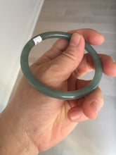 Load image into Gallery viewer, 59mm Certified Type A 100% Natural light green/blue/brown slim round cut Guatemala Jadeite bangle BS56-4639