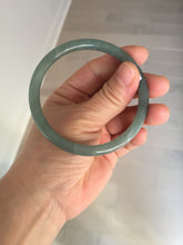 Load image into Gallery viewer, 59mm Certified Type A 100% Natural light green/blue/brown slim round cut Guatemala Jadeite bangle BS56-4639