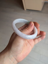 Load image into Gallery viewer, 52mm certified type A100% Natural green purple oval Jadeite Jade bangle BM34-0270