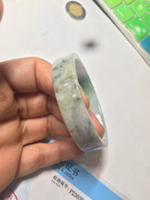 Load image into Gallery viewer, 52.5mm Certified type A 100% Natural sunny green/purple/white square Jadeite Jade bangle AX44-4717