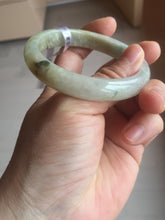 Load image into Gallery viewer, 53.8mm certified Type A 100% Natural icy light green/yellow/purple Jadeite Jade bangle F100-3517