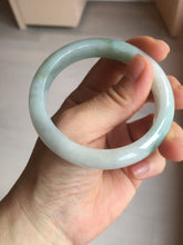 Load image into Gallery viewer, 54.8mm certified type A 100% Natural icy watery green/white jadeite jade bangle BP35-8906