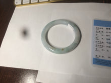 Load image into Gallery viewer, 53.9mm certified 100% natural Type A light green/brown Jadeite jade bangle AE65-7847