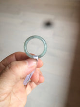 Load image into Gallery viewer, 100% natural type A green/black (青花乌鸡芝麻糊) jadeite jade band ring AE57