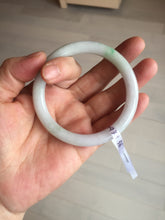 Load image into Gallery viewer, 56mm Certified Type A 100% Natural light green purple(春带彩) round cut jadeite Jade bangle AA81-4938