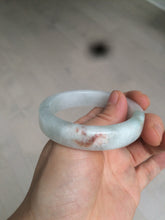 Load image into Gallery viewer, 49mm certified 100% natural Type A light green/white/red square oval jadeite jade bangle AR90-5208