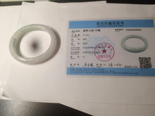 Load image into Gallery viewer, 52mm certified Type A 100% Natural icy light green oval Jadeite Jade bangle AZ45-5053
