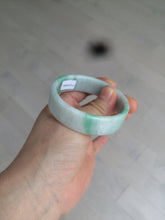 Load image into Gallery viewer, 52.5mm Certified type A 100% Natural sunny green/purple/white square Jadeite Jade bangle AX45-4714
