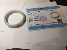 Load image into Gallery viewer, 52.2mm 100% natural certified green/purple/orange(FU LU SHOU) jadeite jade bangle Q139-7290