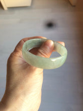 Load image into Gallery viewer, 49.5mm Certified Type A 100% Natural icy watery light green/gray/black thin Jadeite Jade bangle AY79-3208
