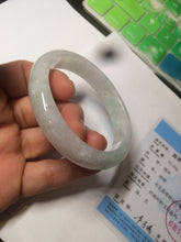 Load image into Gallery viewer, 52mm certified Type A 100% Natural icy light green oval Jadeite Jade bangle AZ45-5053