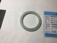 Load image into Gallery viewer, 53.5mm certified 100% natural Type A light green round cut jadeite jade bangle BP161-2771