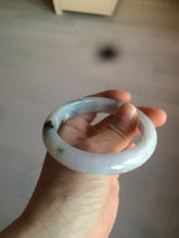 Load image into Gallery viewer, 56.8mm certified type A 100% Natural dark green/white/purple jadeite jade bangle BG76-1838